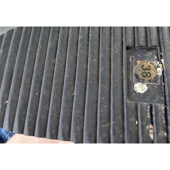 Free People IDLEWILD Footbed Sandals Size 38 Black Woven Leather Slides 8 - Picture 6 of 8